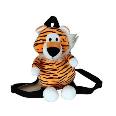 China Plush Durable Using Low Price Brown Plush Schoolbag Toddler 32x15cm Tiger Backpack for sale