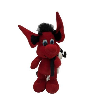 China Hot Sale Cute Soft Stuffed Bear Toy Demon Slayer With Fork Custom Devil Plush Toy And Towel Plush Toys For Halloween for sale