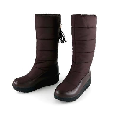 China Hot Selling Fashion Trend Women Girls Fleece Winter Brown Short Boots for sale