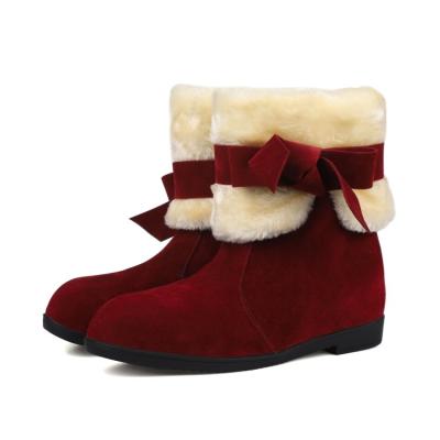 China Factory direct lightweight arch increasing sheepskin funky rubber winter warm snow boots for women for sale