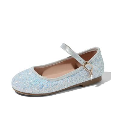 China Fashion Trend High-end Luxury Women Princess Single Flat Dance Rubber Shiny Shoes for sale