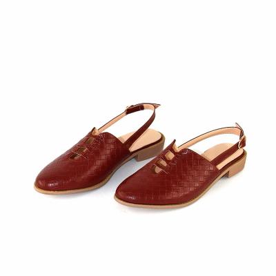 China Fashion Trend Manufacturer Wholesale Cheap Casual Brown Flats Women Luxury Sandals Single Shoes for sale