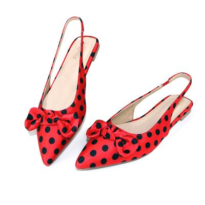 China Fashionable Red Ladies Dots Sandals For Women And Cheap Prices 2021 Fashion Trend for sale