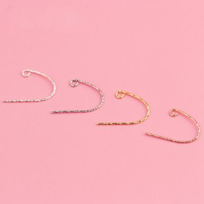 China Jewelry Making Unique New Design 925 Sterling Silver Twist Wired Earring Hook For Earrings Jewelry Making Findings for sale