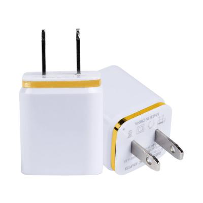 China Universal Portable Mobile Phone 1A 2A Dual 2 Port Power 2 Plug Multi USB Travel Wall Charger Adapter for sale