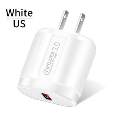 China New 2022 New 18W USB Mobile Phone Charger 3A Fast Charging 18W Adapter For iPhone12 Pro EU/USA Max Plug Wall Charger for sale