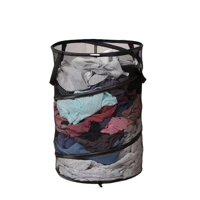 China Super Lightweight Collapsible Laundry Upin Amazone Top Capacity Mesh Laundry Hamper Automatic Laundry Bag for sale