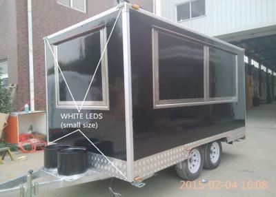 China GRP Material Multifunction Food Catering Van With Brakes Double Axles for sale