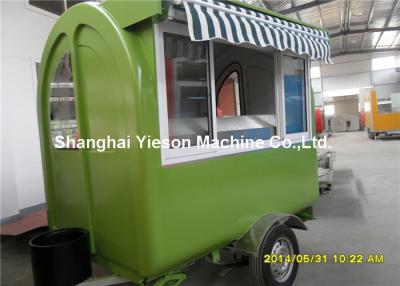 China Dark Green Food Truck Trailers Fast / Food Trailer Caravan for BBQ for sale