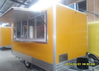 China Fast Food Van Mobile Food Trailers With Glass Window and Awning for sale