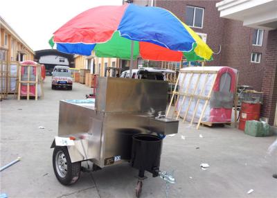 China Stainless Steel Hot Dog Vending Cart / Snacking Cart W 40