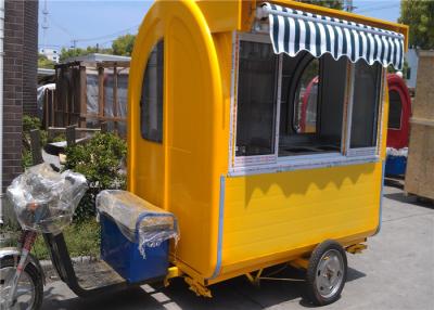 China Strong Steel Tricycle Food Cart , Fast Food Mobile Catering Cart for sale