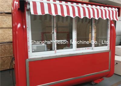 China Four Small Wheels Mobile Food Kiosk With Canopy Food Vending Carts for sale