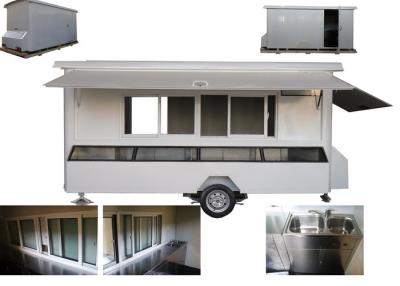 China Glass Window Mobile Kitchen Container With Awning , Mobile Kitchen Cart for sale