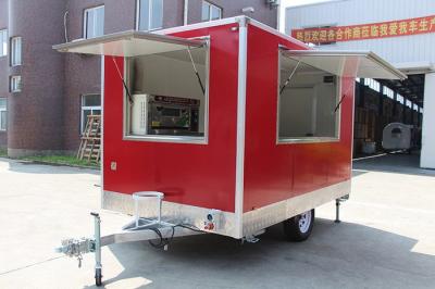 China Commercial Square Shape Mobile Food Trailers With Single Axle for sale