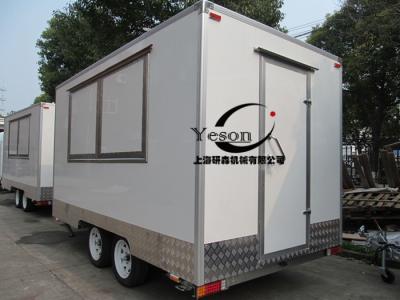 China GRP Material Mobile Kitchen Concession Trailer For Ice Cream for sale