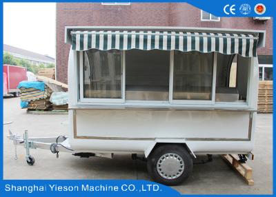 China Mobile Snack Outdoor Food Kiosk Hot Dog Concession Carts White for sale