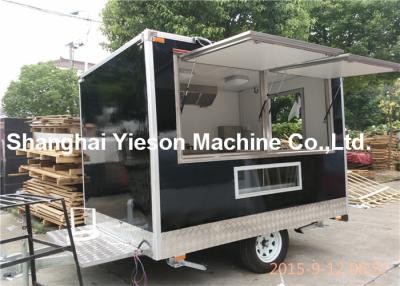 China Black Car Paint Street Fryer Food Mobile Coffee Cart CE Approved for sale