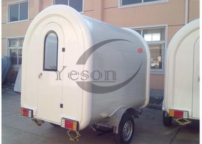 China White Fiber Glass Delivering Food Truck Trailers Vehicle Commercial Kitchen Equipment for sale