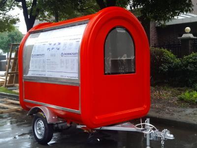 China Round Shape Stainless Steel Factory Food Cart Trailer Refrigerator for sale