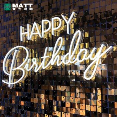 China Buildings Matt dropshipping custom popular LED neon wall letter light acrylic neon birthday party neon sign for sale