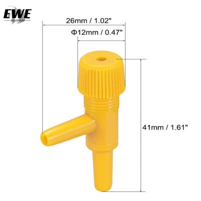 China SHEEP Aquarium Air Valve 2 Way Compressor Stocked Yellow Control Valves For Aquarium Hose Connector Plastic Accessories for sale