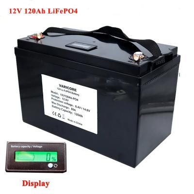 China Long Cycle Life 12V 120AH 4S LiFePO4 Battery 12.8V Lithium Power Batteries 4000 Cycles For RV Campers Golf Cart Solar Off-Grid Wind for sale