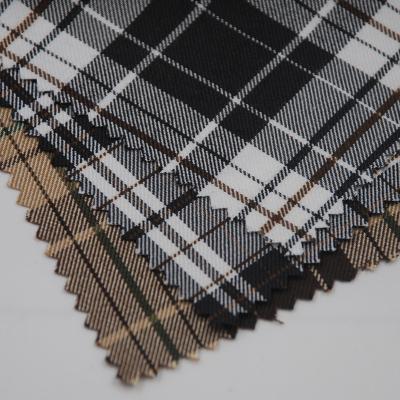 China 2022 Breathable New Design Polyester Yarn Check Plaid Dyed 100% Woven Fabric For Shirt School Uniform for sale