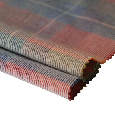 China High Quality Exquisite 100% Cotton 145gsm Yarn-dyed Control Shrink-Resistant / Plaid Stretched Corduroy Fabric for sale