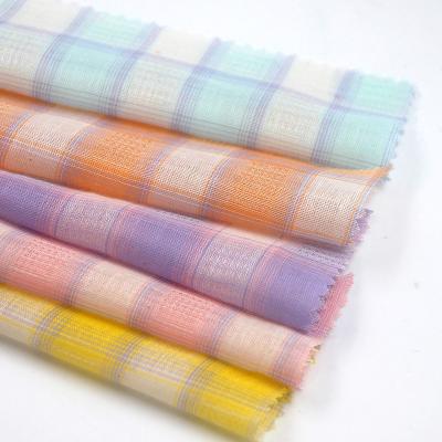 China Popular Design Skirt TR Shaoxing Cotton Shirt Shrink-Resistant Plaid Dyed Checked School Uniform Check Fabric for sale