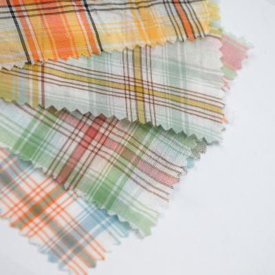 China Shrink-Resistant Wholesales Breathable Twill Yarn Dyed Plaids Cotton Kid's Girl's Skirts 100% Uniform Fabric for sale