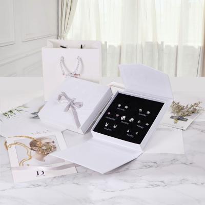 China Wholesale Custom Logo Jewelry Package Cardboard Jewelry Set Storage Packaging Paper Jewelry Box With Sponge for sale