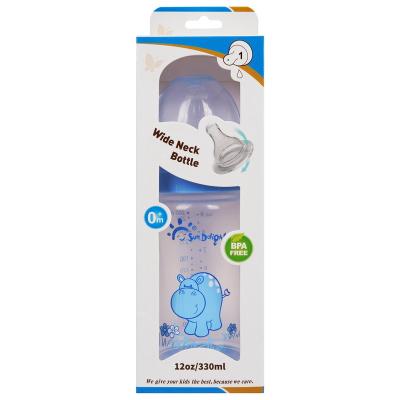 China Brede de Boogbaby van het Hals12oz 330ml Silicone pp het Voeden Fles Te koop