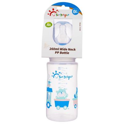 Cina Ampio biberon del bambino del silicone pp dell'arco del collo 9oz 260ml in vendita