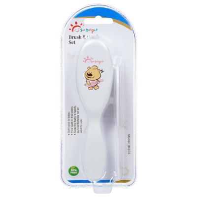 China Witte ABS Nylon Volwassen de Kam en de Borstelreeks van de Babyzuigeling Te koop