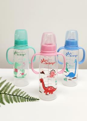 China Odorless BPA Free Double Handle PP Newborn Baby Feeding Bottle for sale