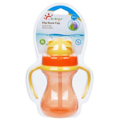 China Doppeltes freies 6oz 190ml Baby der Griff-BPA belastete Straw Cup zu verkaufen