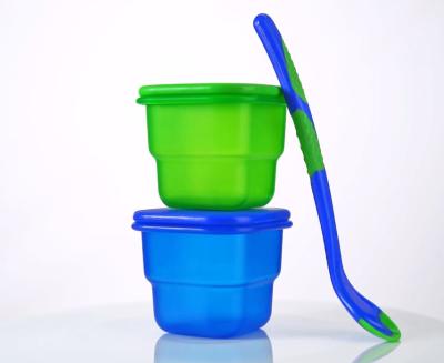 China Luchtdichte Plastic Vrije het Voedselopslag van 2pcs BPA met Lepel Te koop