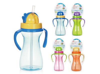 China Belastete freies Mehrfarben-9oz 290ml pp. Silikon-Baby BPA Straw Cup zu verkaufen