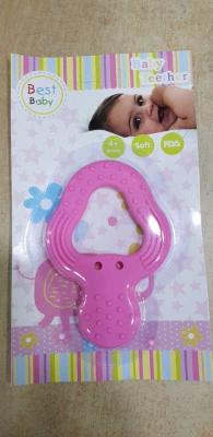 China Morango segura bebê Teether de borracha do silicone de 3 meses à venda