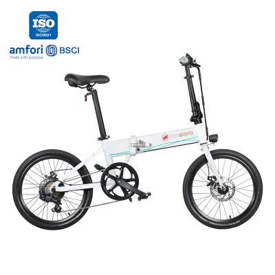 China Aluminum Alloy EU Stock 250W CITY Electric Bicycle 10.4AH 7 Speed ​​Adult Folding Electric Bike for sale