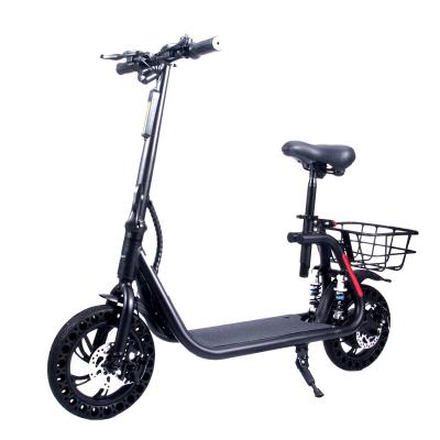 China CE Standard Women Electric Scooter With Seat 2 Wheels Scooter Ready And Go 12inch 350W Motor With Foldable Design for sale