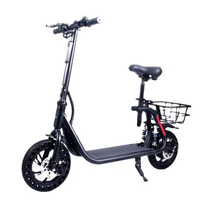 China Unisex City Cocos Ready To Go 12inch Foldable Electric Scooter With Seat 2 Wheels 350W Double Brake for sale