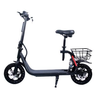 China First Choice 2 Wheels Womens Scooter 12inch 350W Motor Double Rear Basket Brakes Electric Scooter With Seat for sale