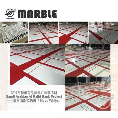 China Modern Premium Quality 18mm 20mm Sivec Carrara White Stone Marble Slab for sale