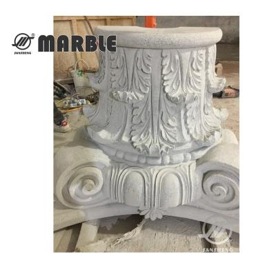 China Natural American Granite Cylinder Marble Pillar Column Carving Art Wall Exterior Wall Cornice by China Factory Shuitou for sale