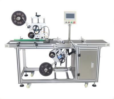 China new automatic food anto flat sticker side labeling machine two side labeling for book package for sale