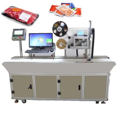 China Automatic Food Barcode Online Weighting Printing And Labeling Machine For Food Plate for sale