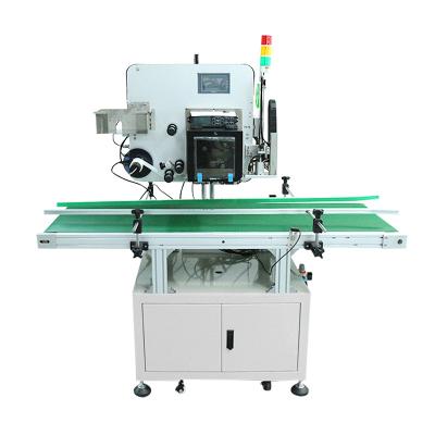 China Food Desktop Multi Functional Automatic Adhesive Sticker Labeling Machine Flat Desktop Label Printing for sale