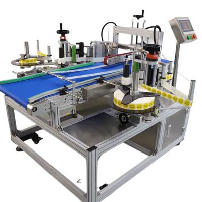 China automatic food labeling machine automatic carton box double sided corner labeling machine for sale